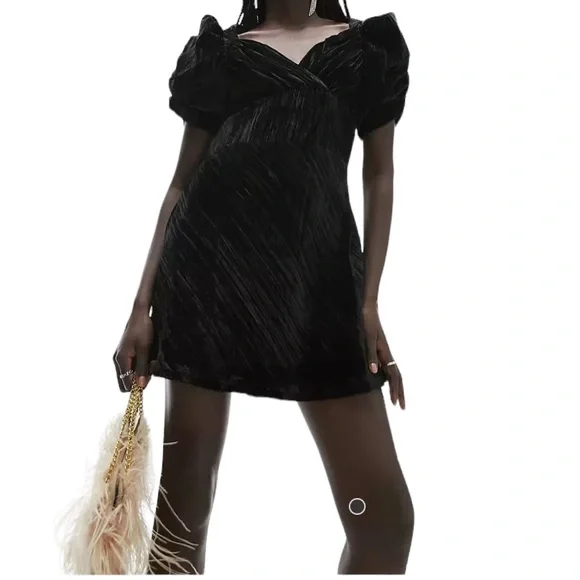 black mini tea dress Aretha Mini Dress main image 1